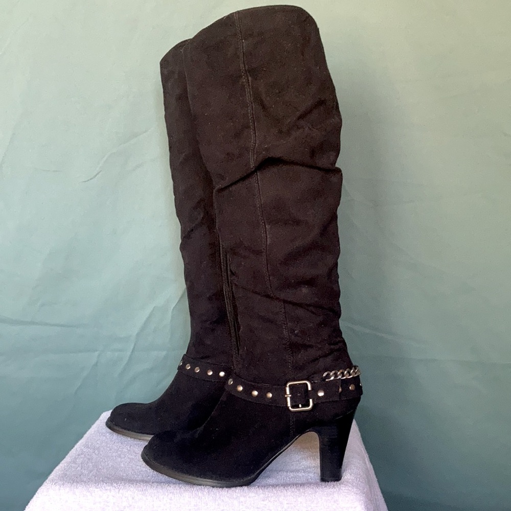 Unisa Tall black harnesses boots